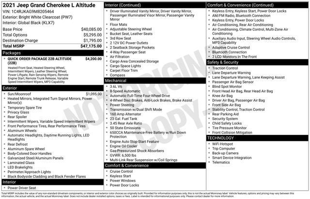 2021 Jeep Grand Cherokee L Altitude 4x4