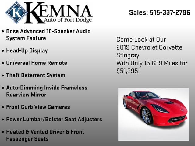 2019 Chevrolet Corvette Stingray 2LT