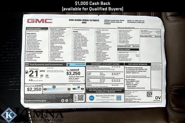 2026 GMC Acadia Denali Ultimate