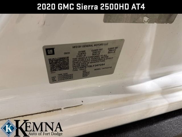 2020 GMC Sierra 2500 HD AT4