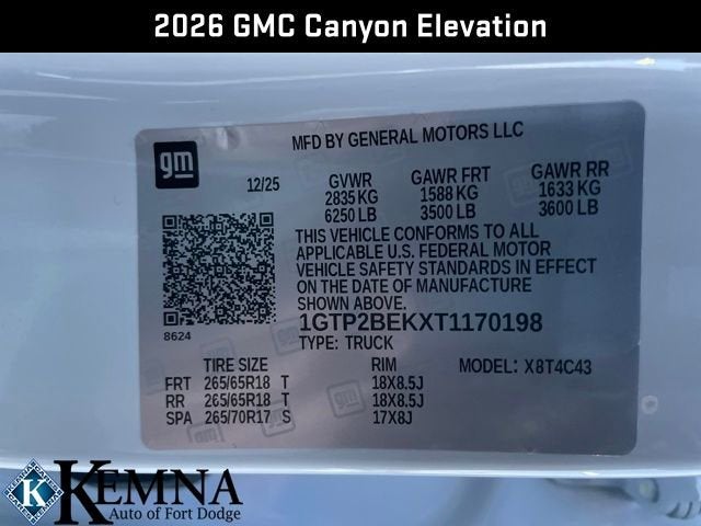 2026 GMC Canyon Elevation