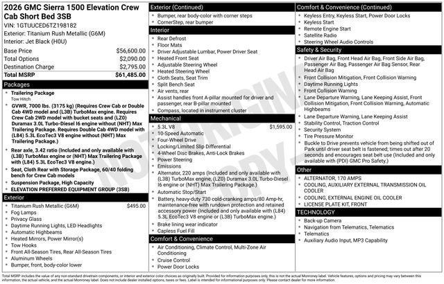 2026 GMC Sierra 1500 Elevation