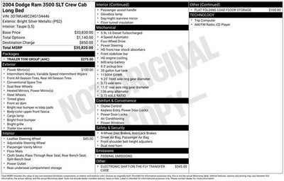 2004 Dodge Ram 3500 SLT