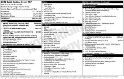 2022 Buick Enclave Avenir