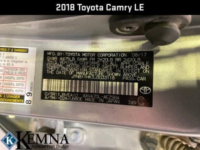 2018 Toyota Camry XLE