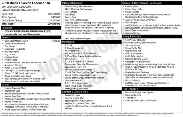 2020 Buick Envision Essence