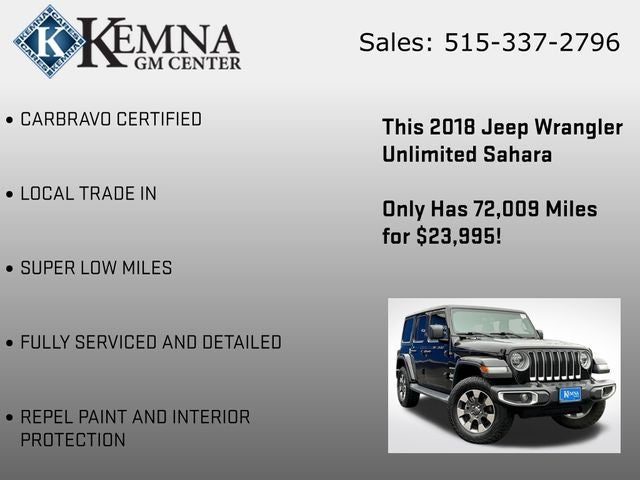 2018 Jeep Wrangler Unlimited Sahara