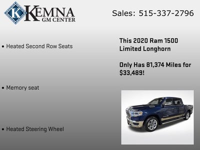2020 RAM 1500 Laramie Longhorn Crew Cab 4x4 5'7' Box