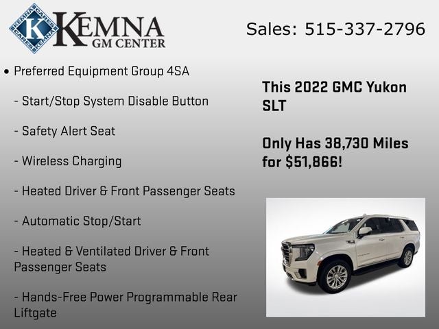 2022 GMC Yukon 4WD SLT