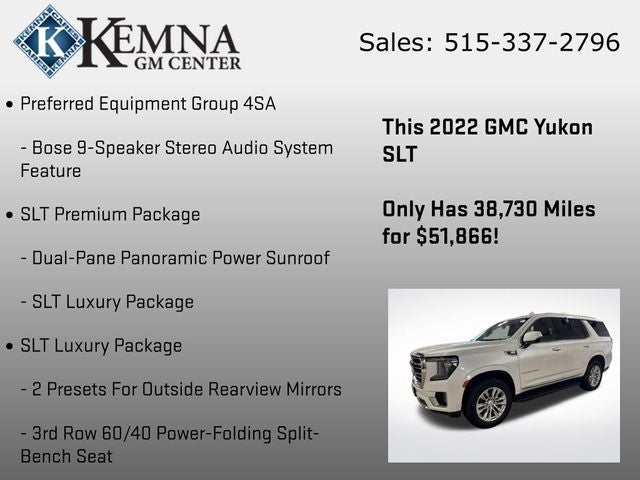 2022 GMC Yukon 4WD SLT