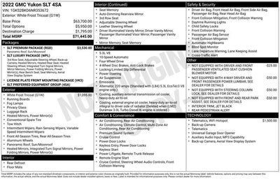 2022 GMC Yukon 4WD SLT