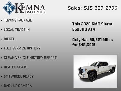2020 GMC Sierra 2500HD 4WD Crew Cab Standard Bed AT4