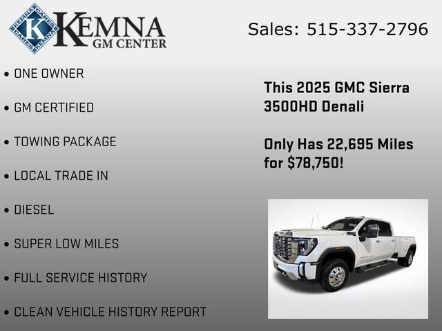 2025 GMC Sierra 3500HD 4WD Crew Cab Long Bed Denali
