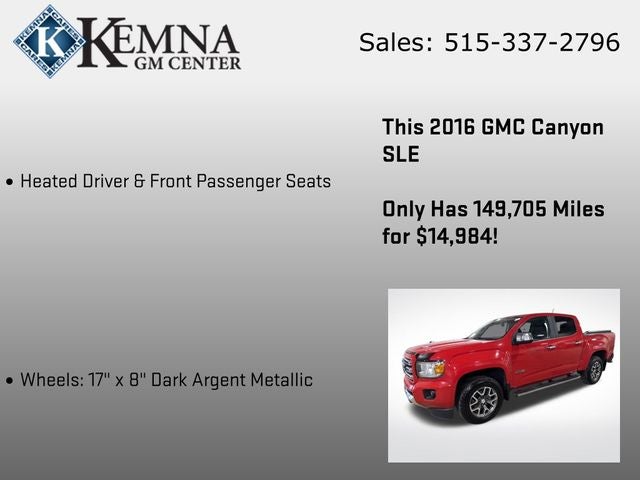 2016 GMC Canyon SLE