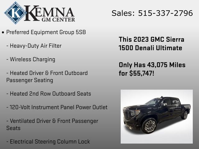 2023 GMC Sierra 1500 4WD Crew Cab Short Box Denali Ultimate