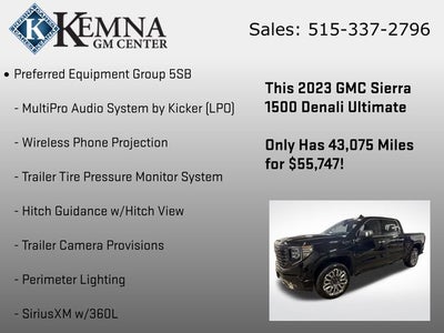 2023 GMC Sierra 1500 4WD Crew Cab Short Box Denali Ultimate