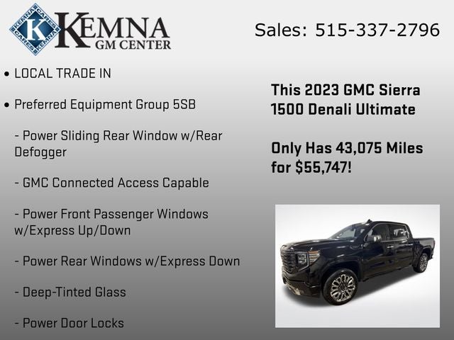 2023 GMC Sierra 1500 4WD Crew Cab Short Box Denali Ultimate