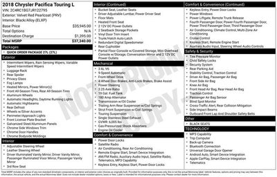 2018 Chrysler Pacifica Touring L