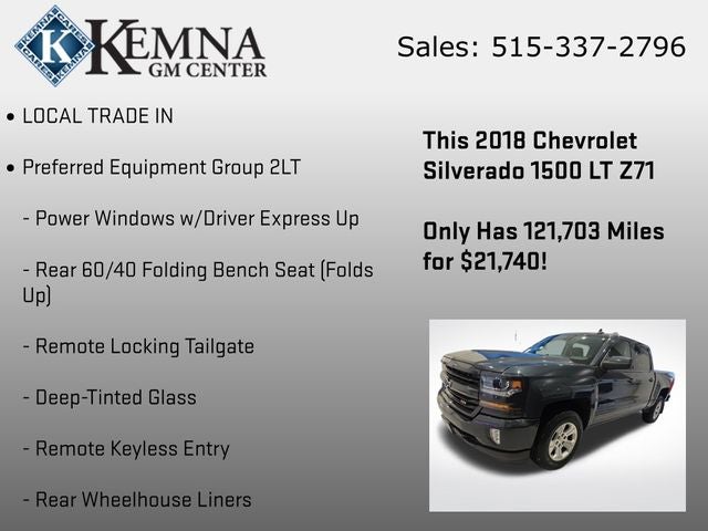 2018 Chevrolet Silverado 1500 2LT