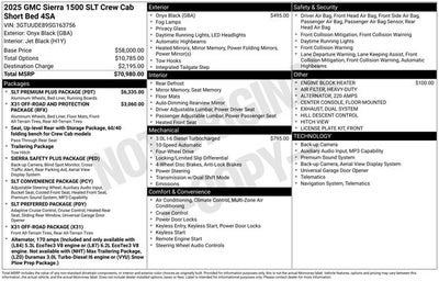 2025 GMC Sierra 1500 4WD Crew Cab Short Box SLT