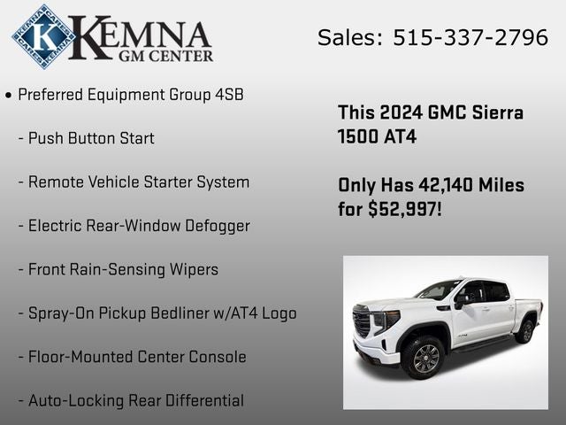 2024 GMC Sierra 1500 4WD Crew Cab Short Box AT4