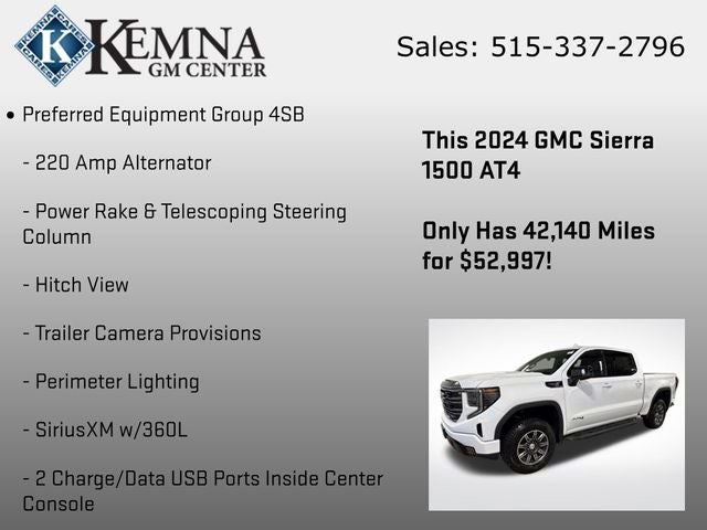 2024 GMC Sierra 1500 4WD Crew Cab Short Box AT4