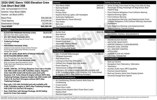 2026 GMC Sierra 1500 Elevation