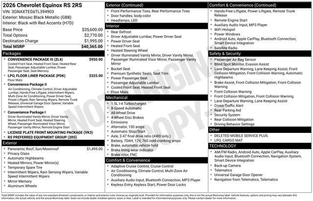 2026 Chevrolet Equinox RS