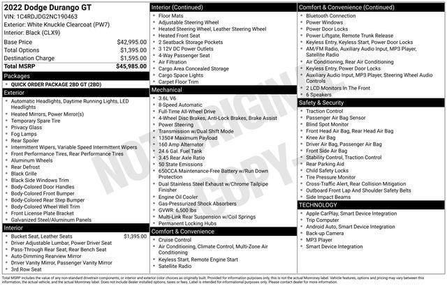 2022 Dodge Durango GT AWD