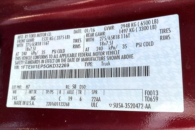 2016 Ford F-150 XLT