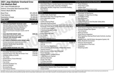 2021 Jeep Gladiator Overland 4x4