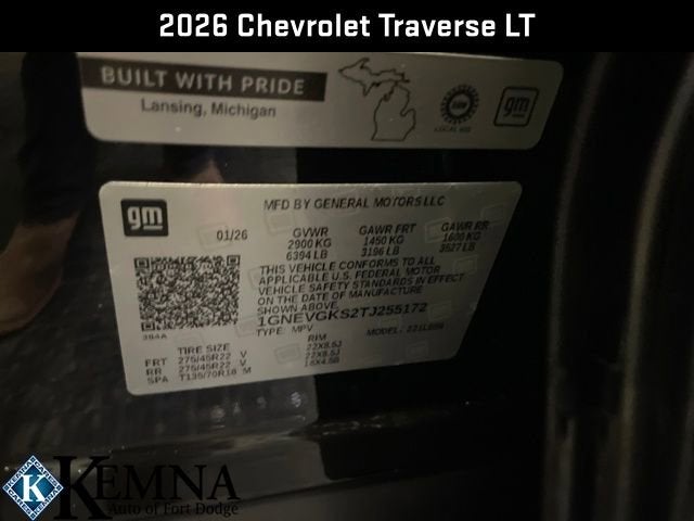 2026 Chevrolet Traverse LT