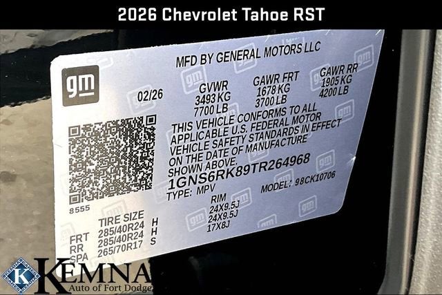 2026 Chevrolet Tahoe RST