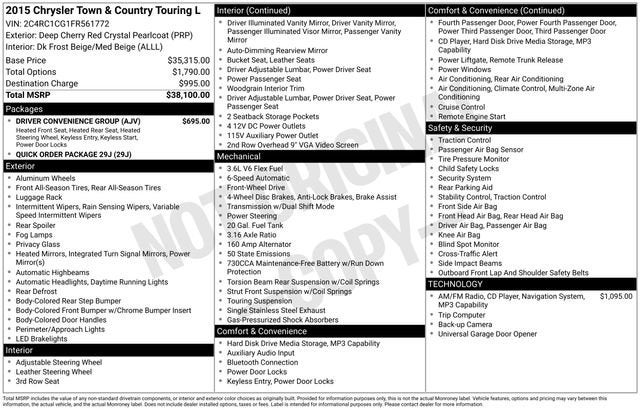 2015 Chrysler Town & Country Touring-L