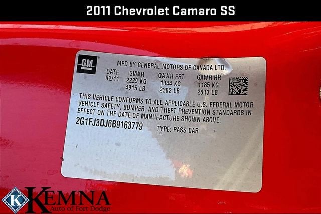 2011 Chevrolet Camaro 1SS