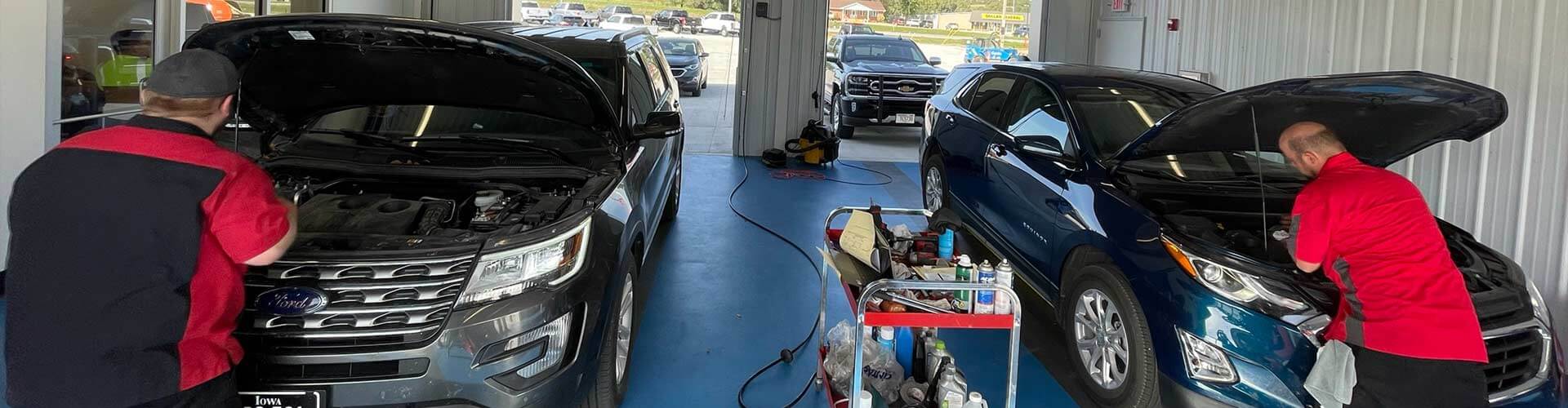 2 cars in quick lane